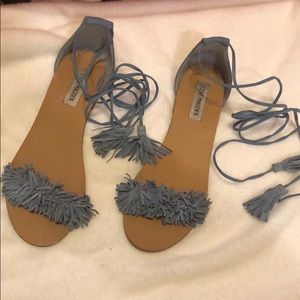 Blue Fringe Steve Madden Sandals!